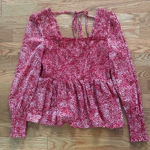 Pink Lily Starry Smocked Top